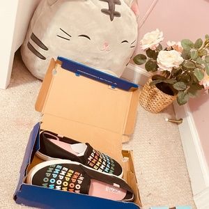 Keds shoes empower slip on sneaker flats platform multicolored black white